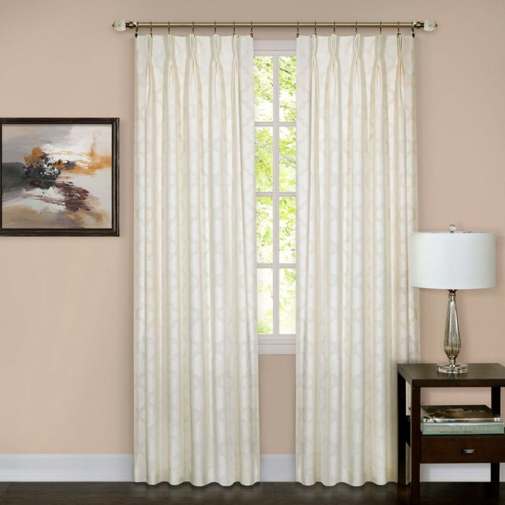 Ben&Jonah Collection Windsor Pinch Pleat Window Curtain Panel 34x84